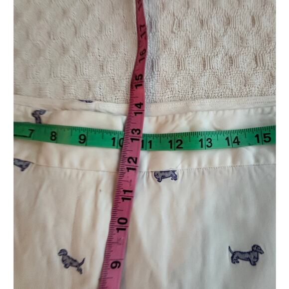 Talbots Heritage Chino  Pants Size 14 Stretch Embroidered Dachshund Dogs - Picture 12 of 13